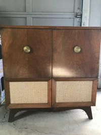 Vintage Mid Century Wood Stereo Cabinet