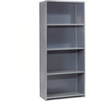 Closed metal shelving unit 