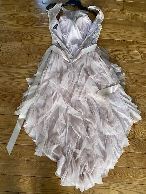 Beautiful LeChateau dress Prom Grad high-low shimmery rose S in Women's - Dresses & Skirts in Edmonton - Image 3
