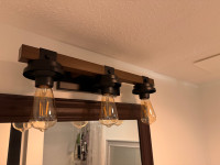 Bathroom vanity light with dimmable bulbs