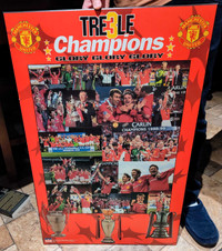 1999 Manchester United treble winning champions winning plaque