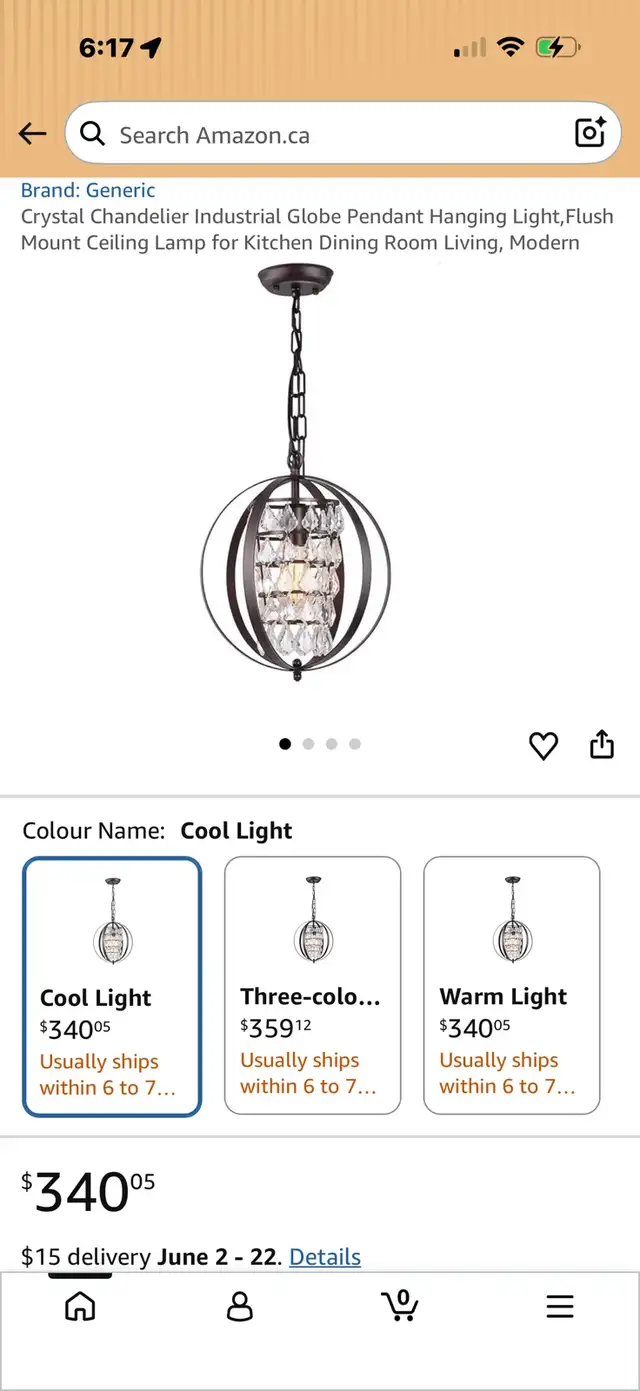 Crystal Chandelier Industrial Globe Pendant Hanging Light,Flush  in Indoor Lighting & Fans in Mississauga / Peel Region - Image 6
