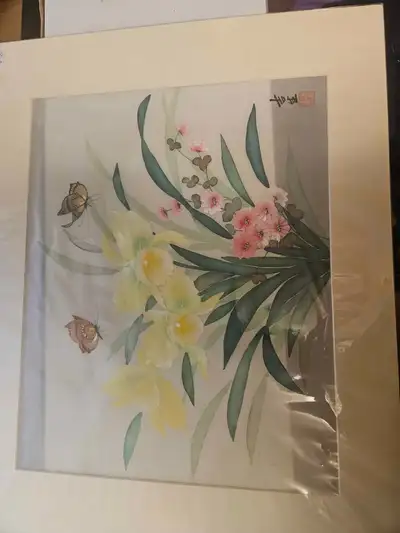 Chinese watercolor art on silk paper, View more