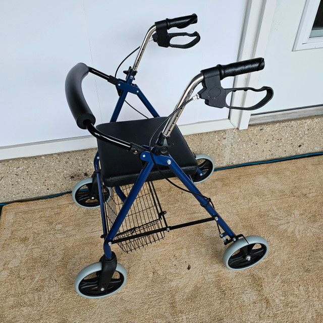 ⭐ 4 Wheel Foldable Walker - Estate Sale - READ AD in Health & Special Needs in Edmonton - Image 2