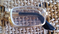 Adult +2.50 Folding Reading Glasses Metal Frame Gold Plated