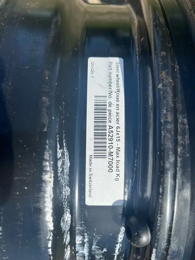 4 Steel Rims - 15”x8” - 5x114.3 - ET46 in Other Parts & Accessories in Grand Bend - Image 3