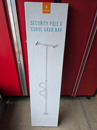 Stander Security Pole and Curve Grab Bar Floor to Ceiling Grab B