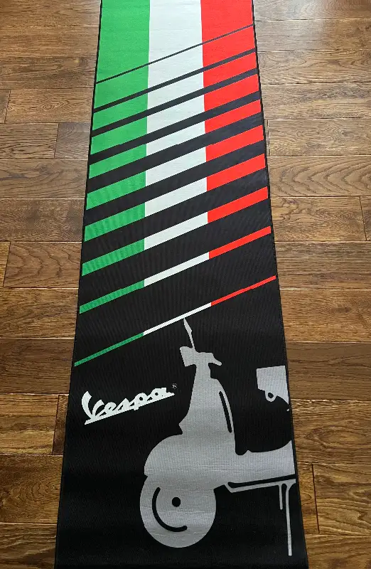 Vespa piaggio scooter display carpets runner mat rug garage cave in Other in Barrie - Image 4