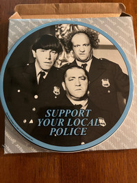 3 Stooges Collector Plate Support Your Local Police