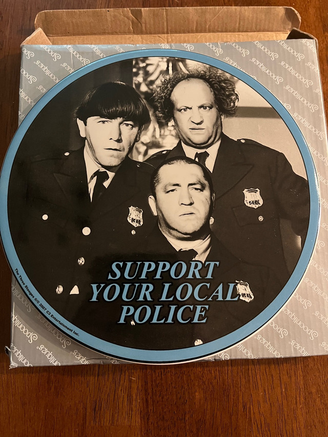 3 Stooges Collector Plate Support Your Local Police in Arts & Collectibles in City of Toronto