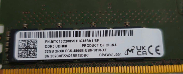 DESKTOP MEMORY DDR5 -4800MHZ 4 X 32GB = 128GB TOTAL in Desktop Computers in City of Toronto - Image 3