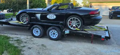 2018 Advantage 20' Deck/Car Hauler Trailer 2x3500 axles/ 7000 GVWR. Electric Brakes, All Trailer lig...