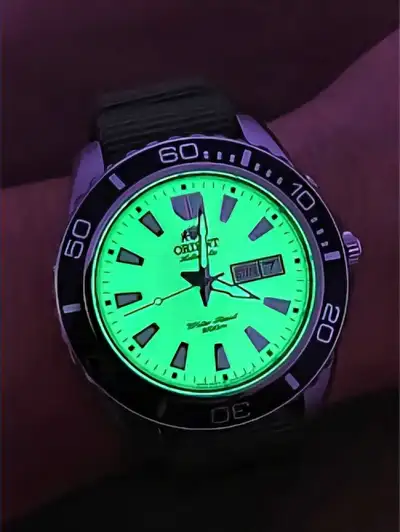 Rare and out of stock everywhere New Orient Mako XL Watch FEM75005R9 full lume dial automatic diver...