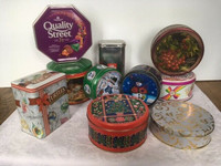 Collection of Advertising Cookie Storage Tins