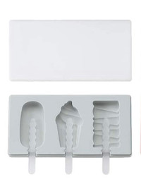 new Ice Cream Mould with Cover, Silicone DIY Popsicle Mold, Hand