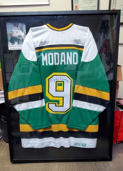 Raider Old logo Authentic Mike Madano framed signed jersey/pic, View more