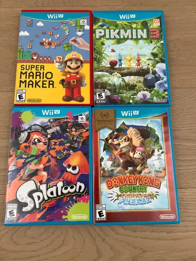 I am selling the following Nintendo Wii U games Super Mario Maker $15 Pikmin 3 $15 Donkey Kong Count...