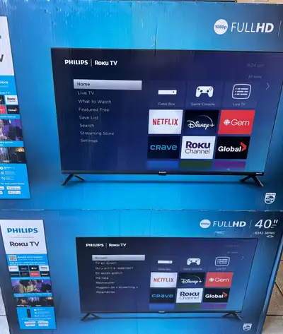 Philips ROKU TV 40” Our Price: $199.99 7215 goreway drive Mississauga inside Westwood mall Store nam...