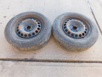 2 Pirelli All Season Tires with Steel Rims 195/60/15 (4X100 mm)