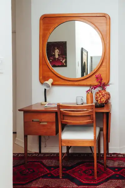 MCM Vintage Walnut Extendable Desk + Free Chair, View more