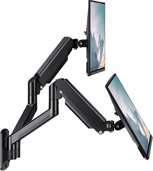 WALI Dual Monitor Wall Mount for 17 to 32 inch Screens, Monitor in Monitors in Gatineau - Image 2