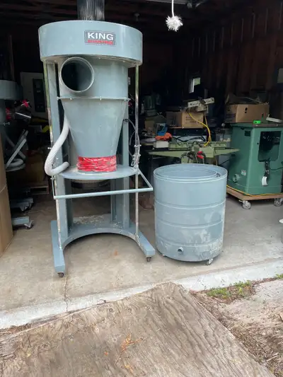 KING 1-1/2, 2 AND 3 HP CYCLONE DUST COLLECTORS, View more