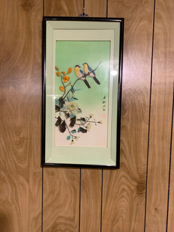 Chinese 3 D Bird and Flowers Shadow Box  Pictures in Arts & Collectibles in Edmonton - Image 4