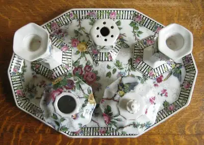 Art Deco Ceramic Vanity Set, View more