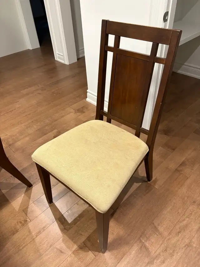 Wooden Glass Top Dining Table and 6 Chairs in Dining Tables & Sets in Markham / York Region - Image 3