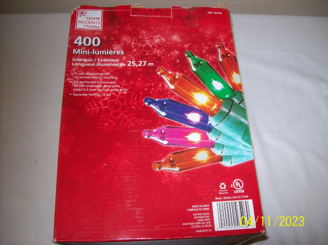 set of 400 Christmas lights #0686 in Holiday, Event & Seasonal in City of Toronto - Image 3