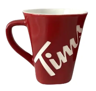 Tim Hortons Limited Edition 2018 Etched Red & White Ceramic Mug Brand NEW condition Rare collector's...