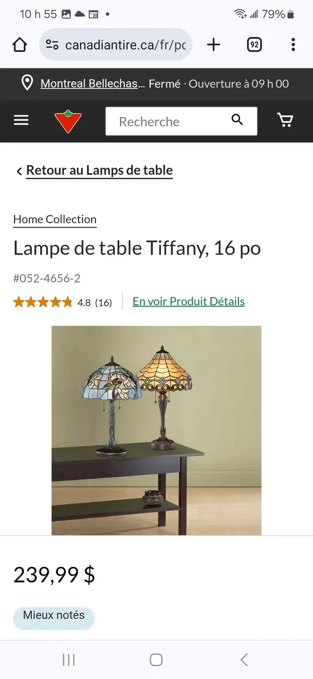 Lampe style Tiffany in Indoor Lighting & Fans in City of Montréal - Image 9