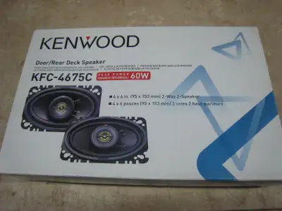 New Kenwood Door or deck Pair Speaker 60W 4'' x 6'' new in the box bought for a project doesn't fit....