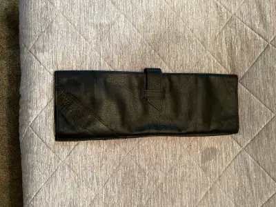 Leather travel tie pouch, View more