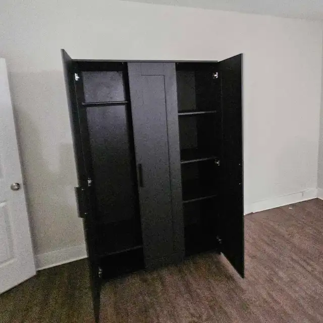 Delivery Available: Black 3 door Wardrobe  in Dressers & Wardrobes in Winnipeg - Image 4