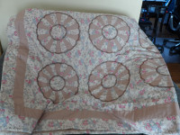 home made blanket 77 1/2 x 92 (brown) in VG condition (in Dartmo