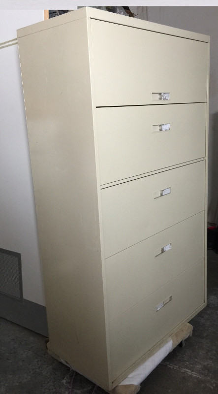Metal 5 Drawer Lateral File Cabinet W.36"xH.64.5”xD.18” Like New in Other in Stratford