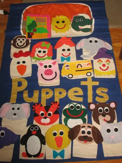 Hanging Puppet Stand , Hand Puppets,  Teacher Resource, View more