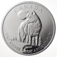 Pièce en argent/silver bullion Canadian Wolf 1 Ounce/oz/once