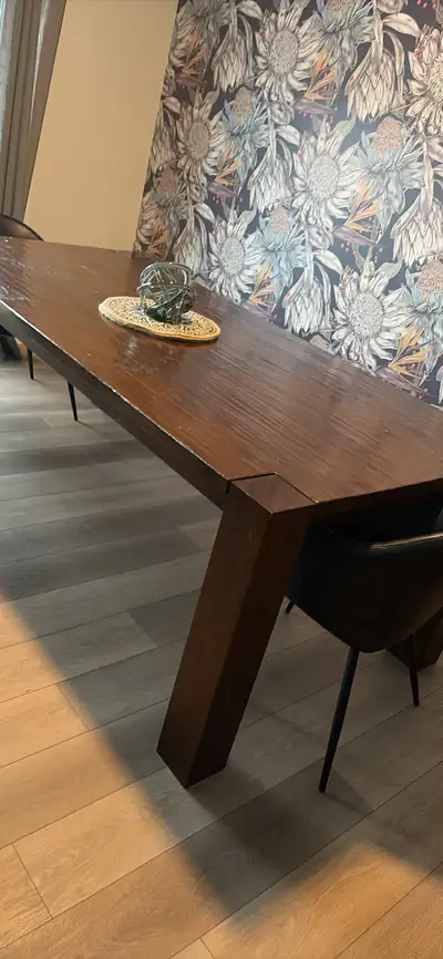 Solid wood dining table, View more