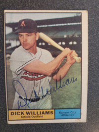 Dick Williams signed baseball card.