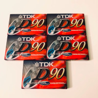 Lot of 5 TDK D90 High Output Type 1 Audio Cassette Tapes Sealed