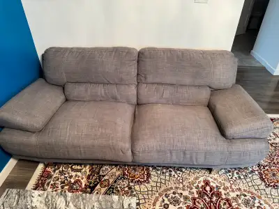 Sofa Set for Sale – Good Condition Includes one 3-seater, one 1-seater sofa, and 1-swivel glider cha...