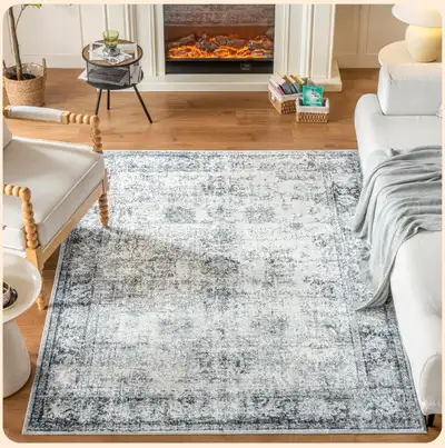 Istana Navy 7x5 Area Rug - Modern, Vintage, View more