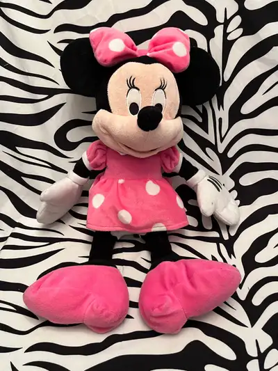 19 inch Minnie Mouse Disney Plush Toy in Pink Polka Dot Dress, View more