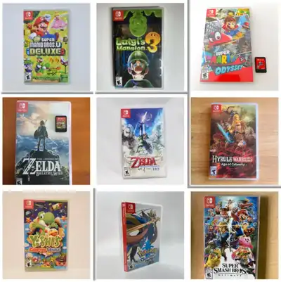 Super Mario Bros U Deluxe Odyssey Luigis Manion 3 Legend of Zelda Breath of the Wild Skyward Sword H...