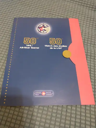 2000 Canada Post 50th NHL All-Star Game 6 stamps and folder, View more