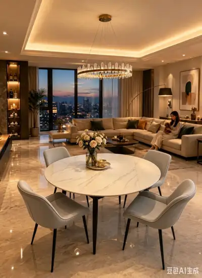  5 Pc Sintered Stone Flexible dining table With 4 Chairs, View more