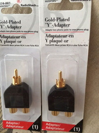 New Gold plated "y" adapter