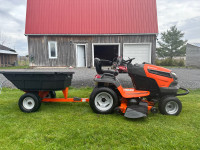lawn tractor with trailler